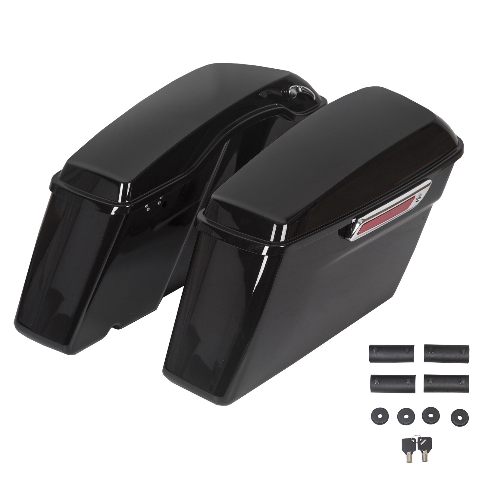 Hard Saddle Bags W/Latch For Harley Touring Road King Street Electra Glide 93-13