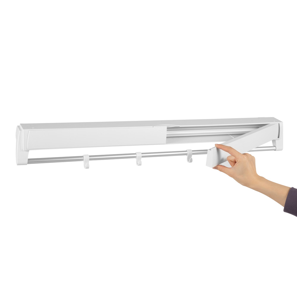 Wall Mount Laundry Clothes Storage Drying Rack Retractable Folding Dryer Hanger