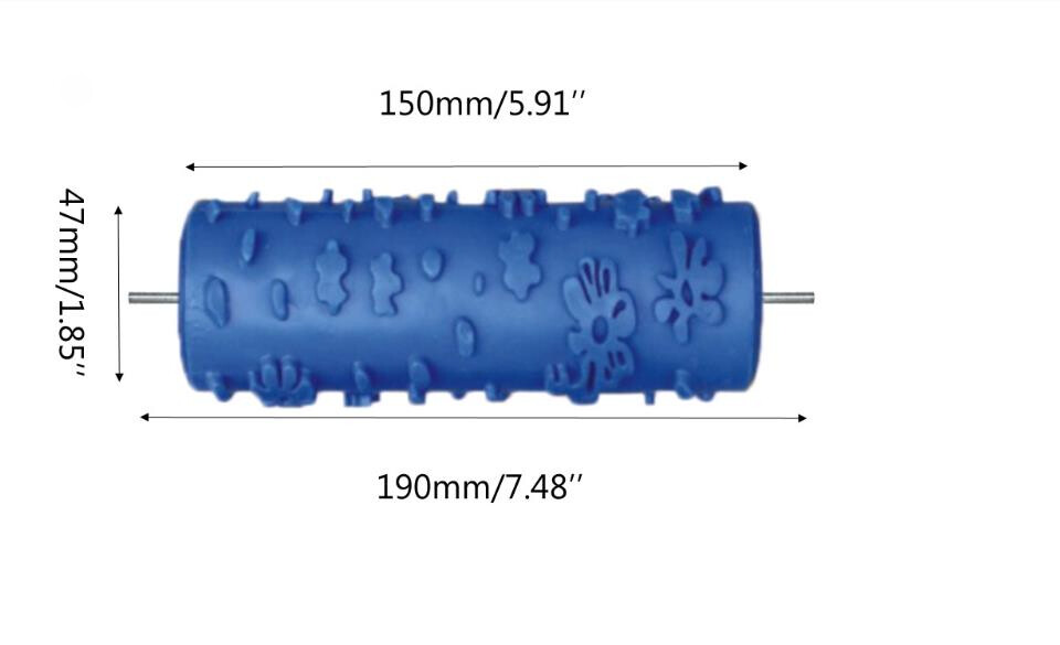 5inch Embossed Paint Roller Wall Texture l Brush Floral Pattern Decoration