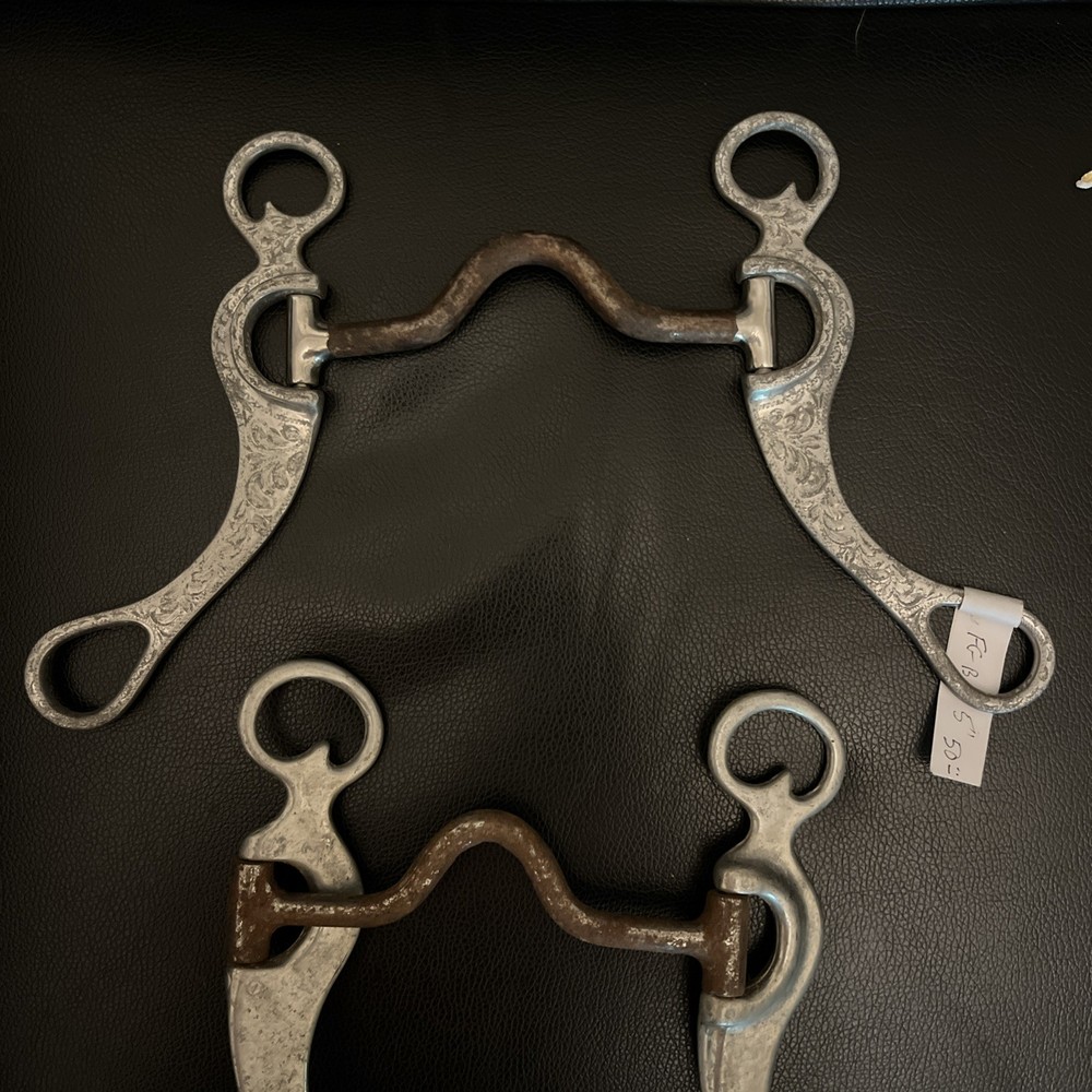 Fracious Gauthier engraved Curb Bit 5” Pre Owned