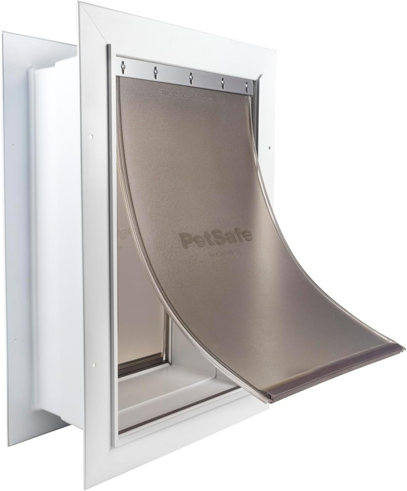 PetSafe Large Wall Pet Door White Never Rust Telescoping Frame Energy Saving