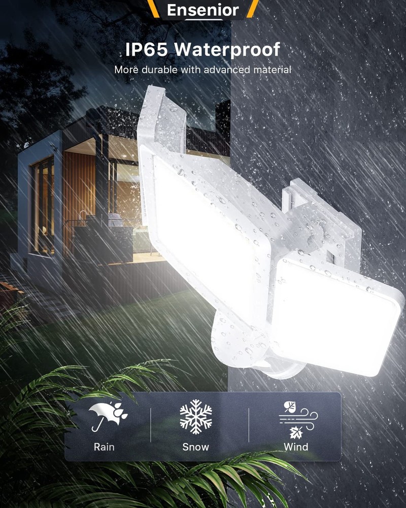 Ensenior 5 Motion Sensor Modes Solar Security Light, 1800LM 270° Wide Angle
