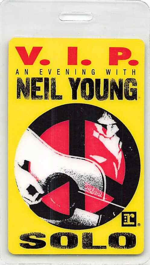 Neil Young Backstage Pass Yellow VIP Laminate Variant