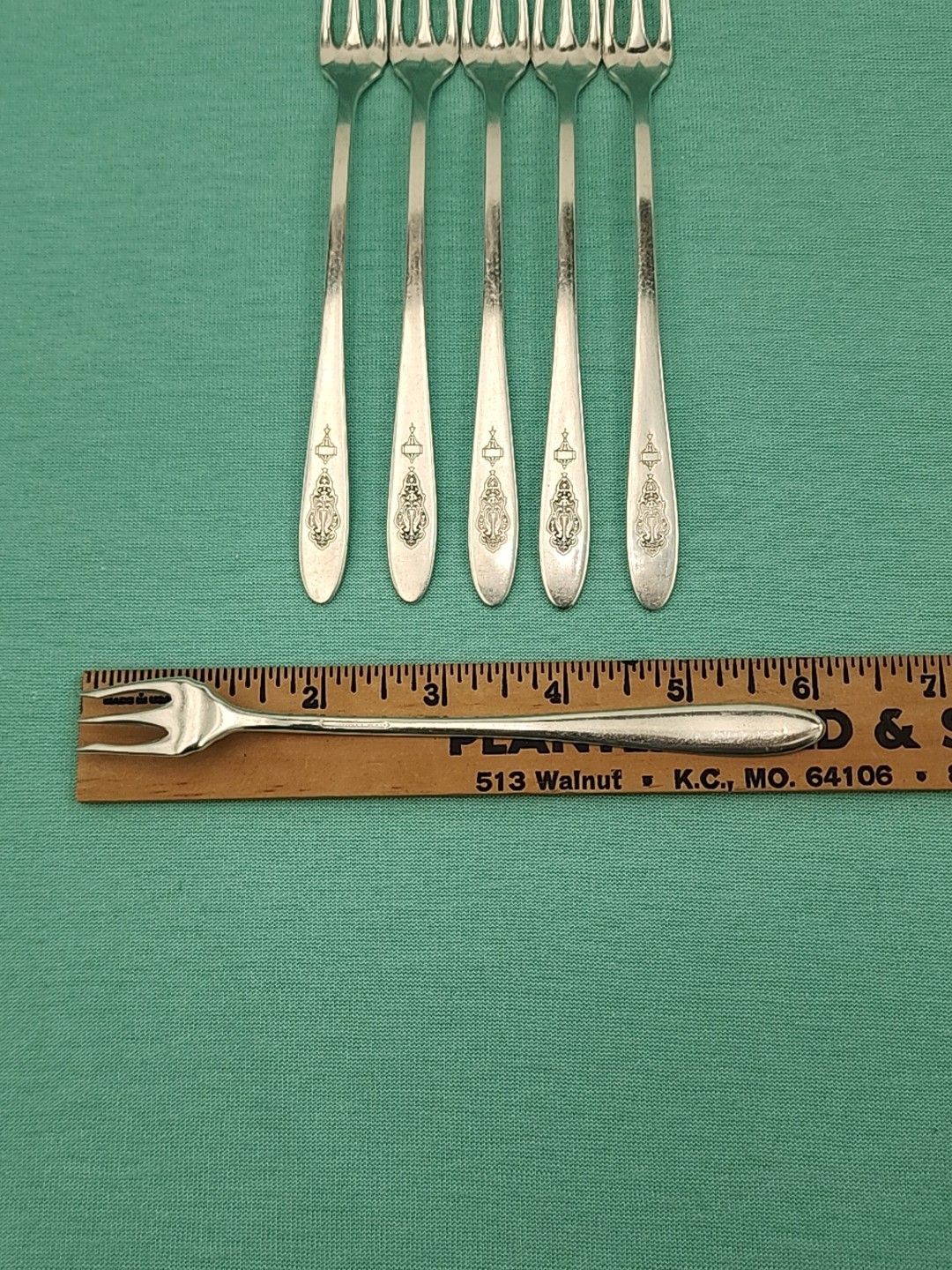 Oneida Community Silverplate BIRD OF PARADISE 6 COCKTAIL FORKS 6" No Monogram