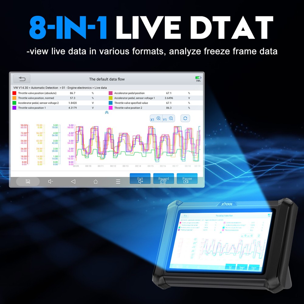 USED XTOOL X100PAD S OBD2 Car Diagnostic All Systems Diagnostic IMMO Coding Tool