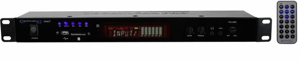 Technical Pro UREC7 Rack Mountable USB/SD Recording Deck