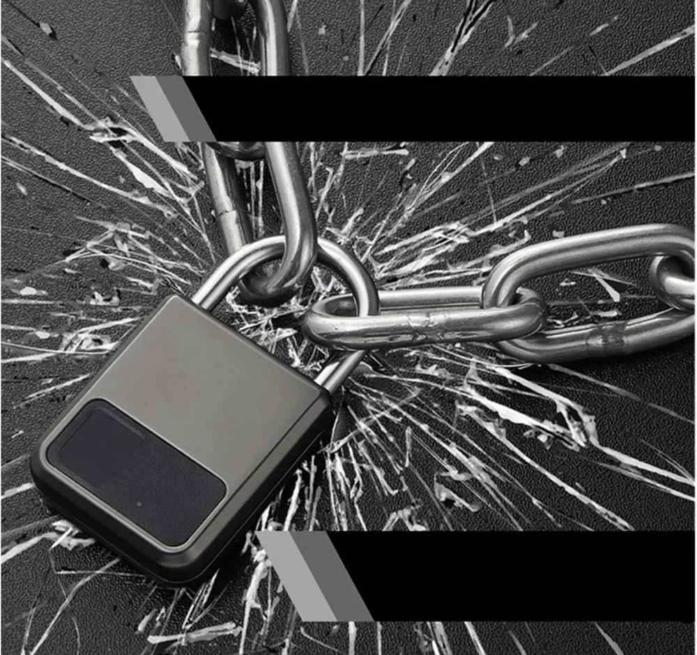 Smart Fingerprint Padlock, 20 Fingerprints, App Compatible, Security