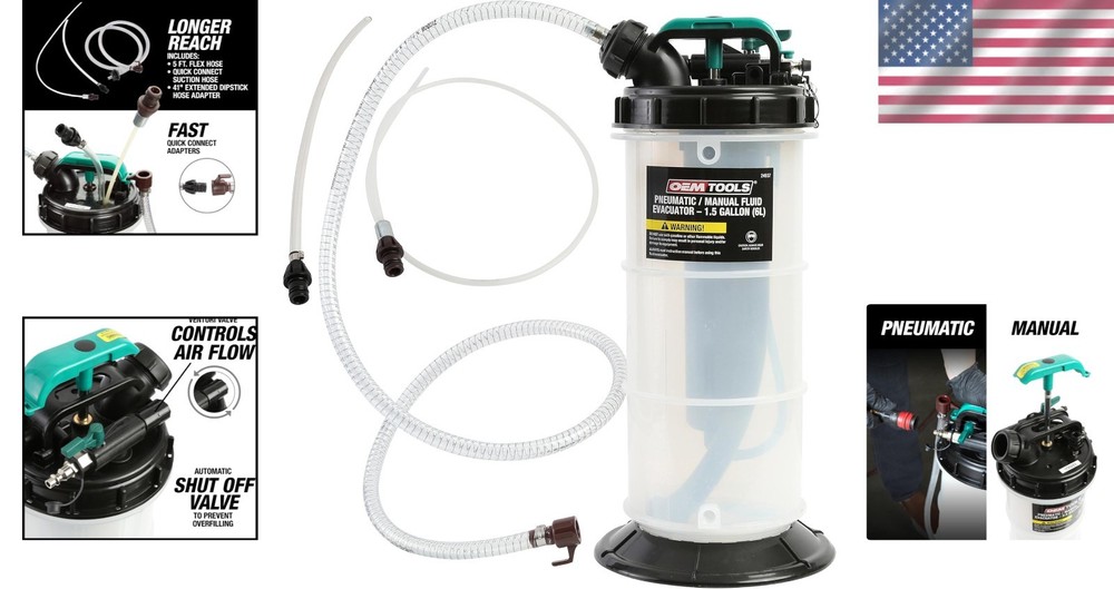 Robust Pneumatic/Manual Fluid Extractor Pump for Efficient Vehicle Maintenance