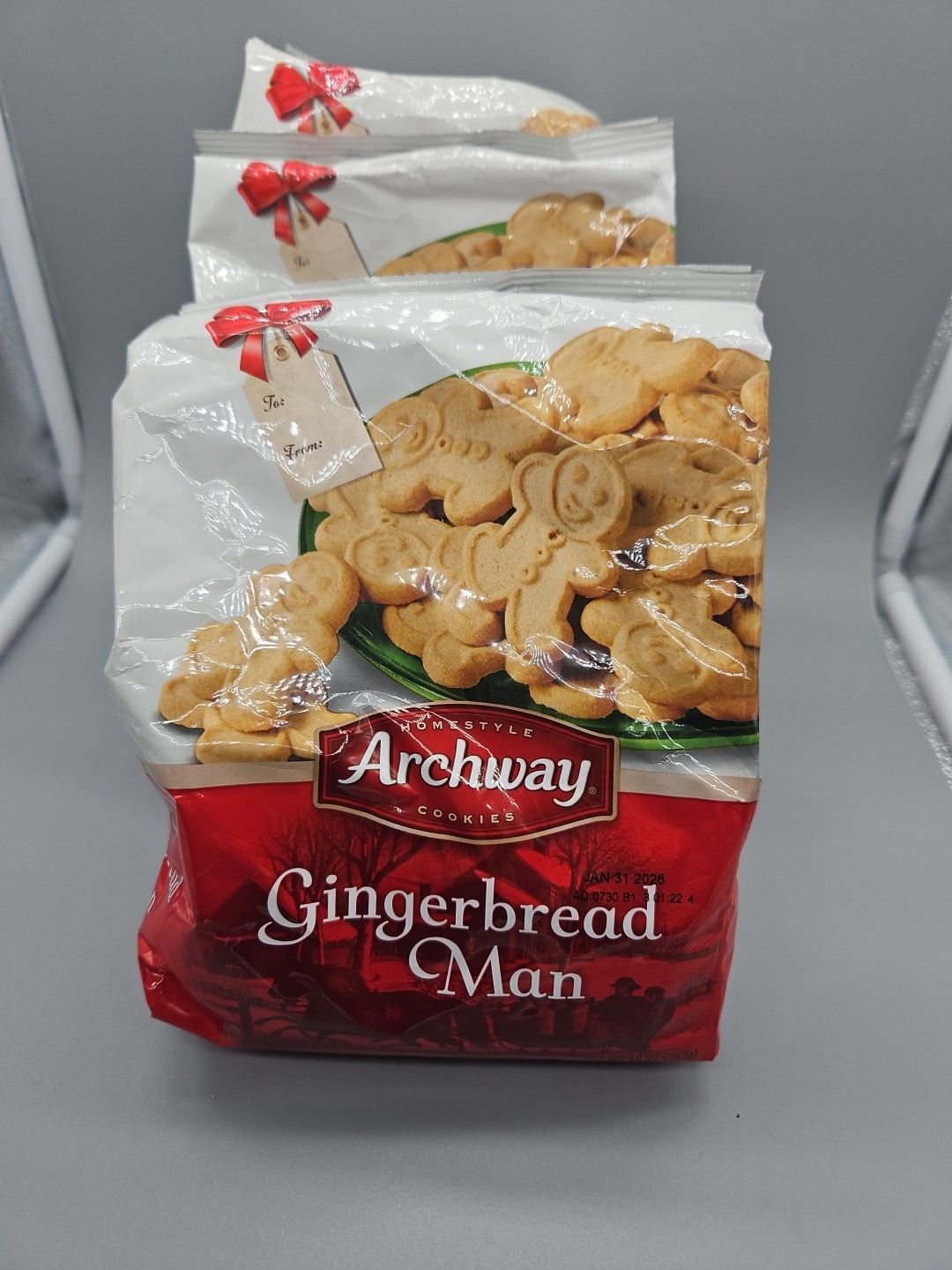 Lot Of 3 Archway Gingerbread Man Cookies 10 oz – Exp Jan 31