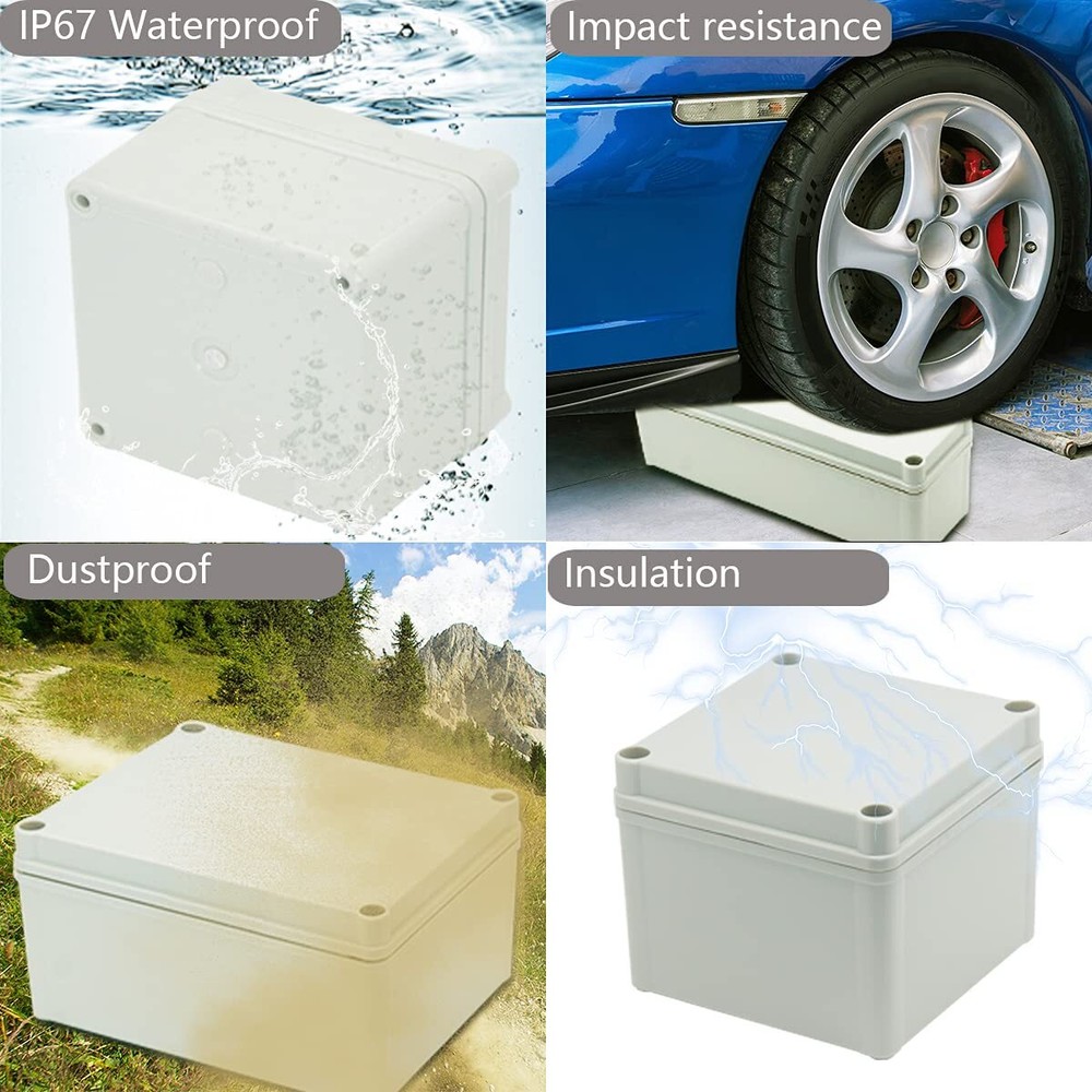 Junction Box ABS Plastic Dustproof Waterproof IP67 Junction Boxes Universal E...