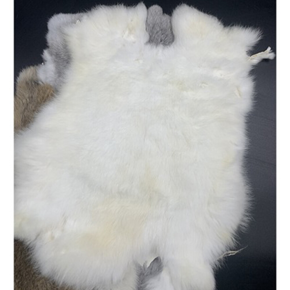 5pcs Genuine Rabbit Pelt Fur Skin Hides Tanned Real Bunny Leather For DIY Crafts