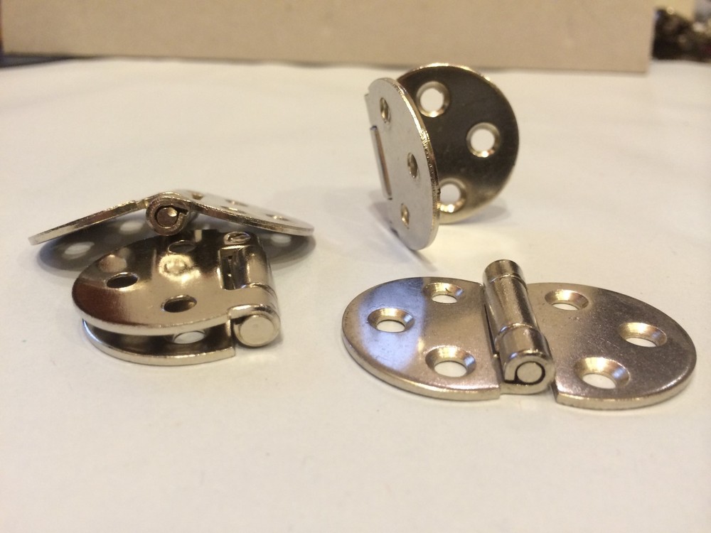 Sewing Machine Hinge Flap Hinge Chrome Plated 2pc for 1.50