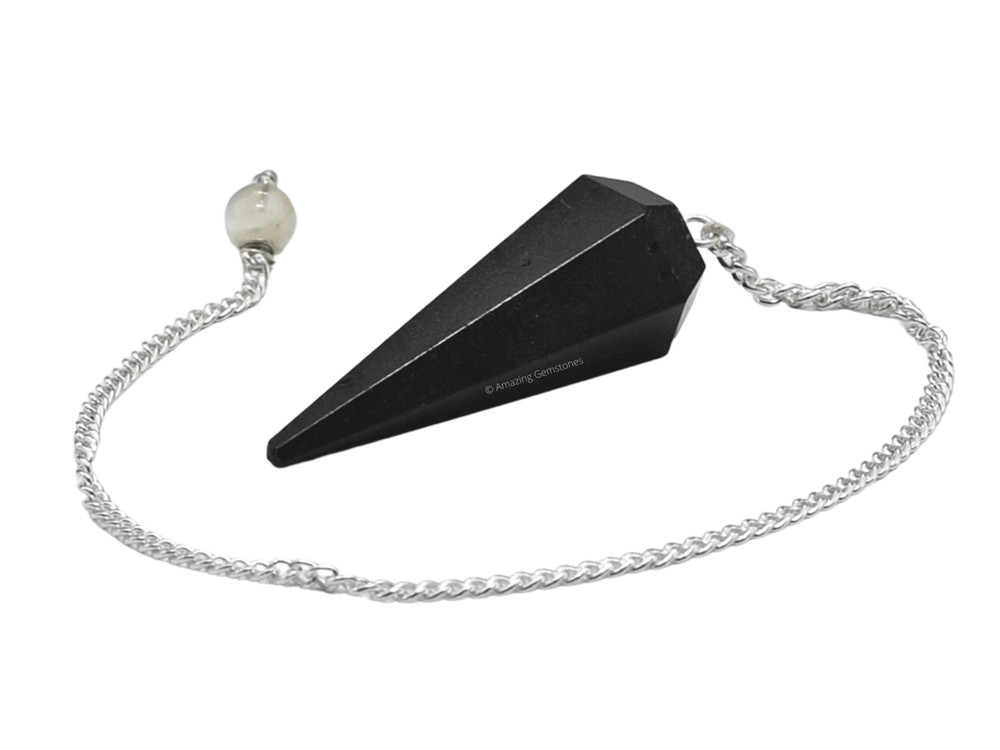 Black Tourmaline Dowsing Crystal Pendulum