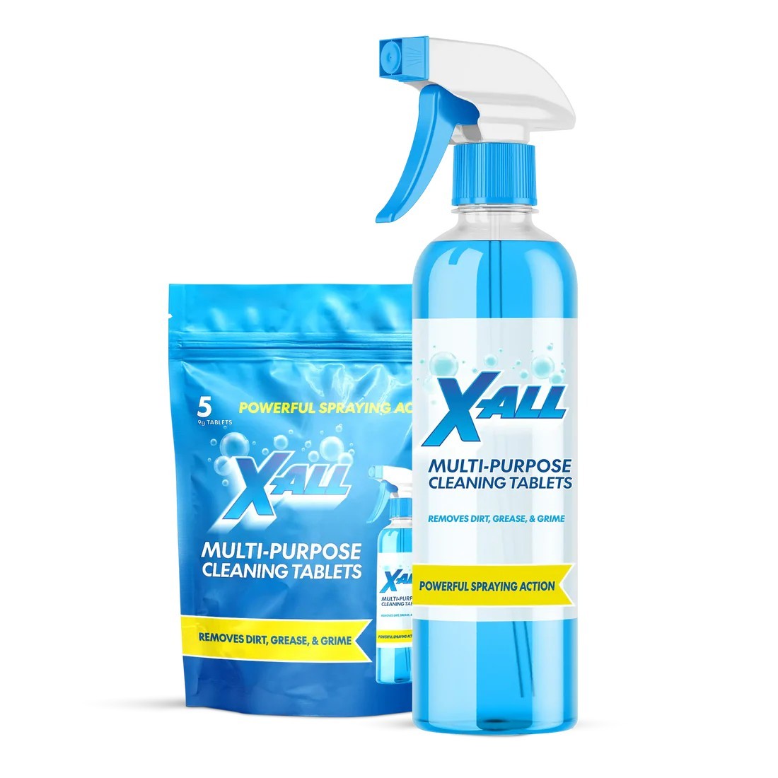 X-ALL Multi-Purpose Cleaner - Spray Bottle and 5x Cleaning Tablets.  FREESHIP