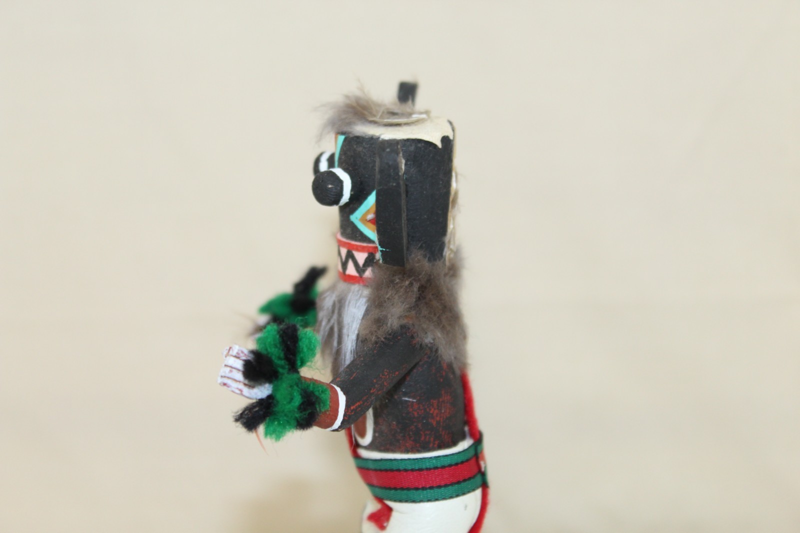 Vintage Hopi Pueblo 7.25" Kachina Doll "Broad Face" Signed C. King