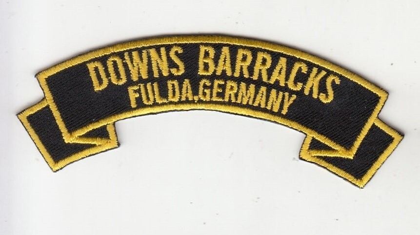 Downs Barracks, Fulda  Germany 4" embroidered rocker tab patch
