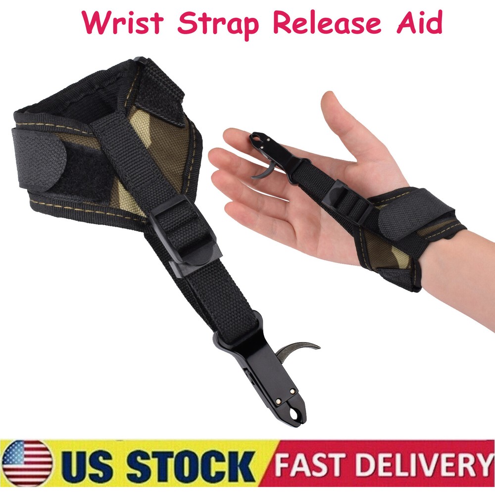 Archery Caliper Release Aid Compound Bow Hunting Adult Tools Trigger Wrist Strap