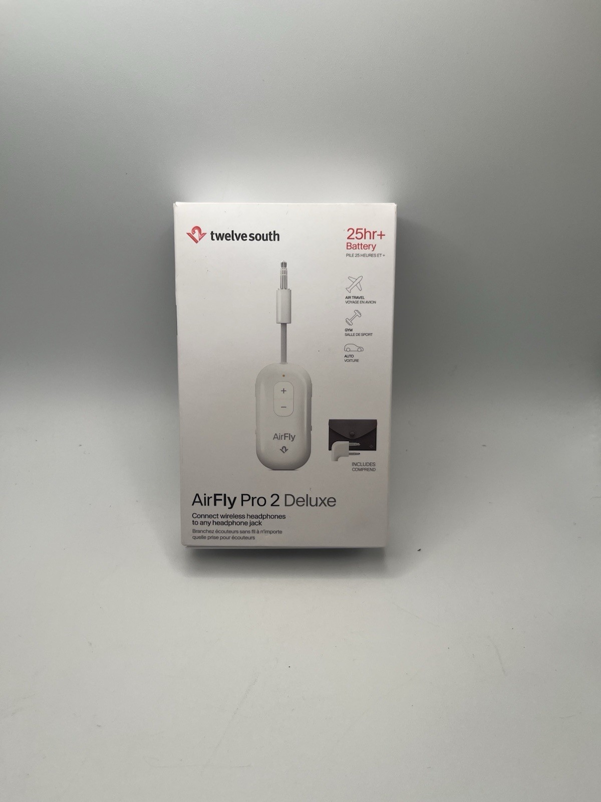 Twelve South AirFly Pro 2 Deluxe Bluetooth Adapter for Airplane Pair 2 AirPods