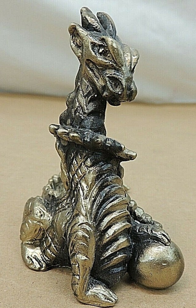 DRAGON, BRASS, 4" LONG