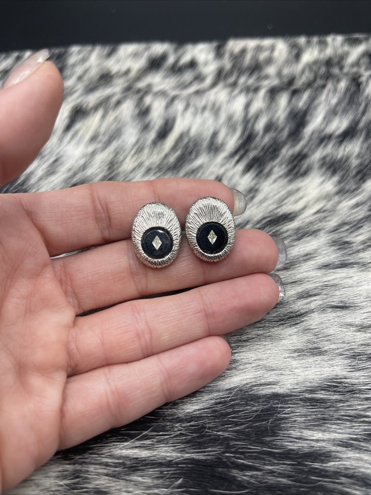 Stunning Silvertone Vintage Cuff Links #Q31