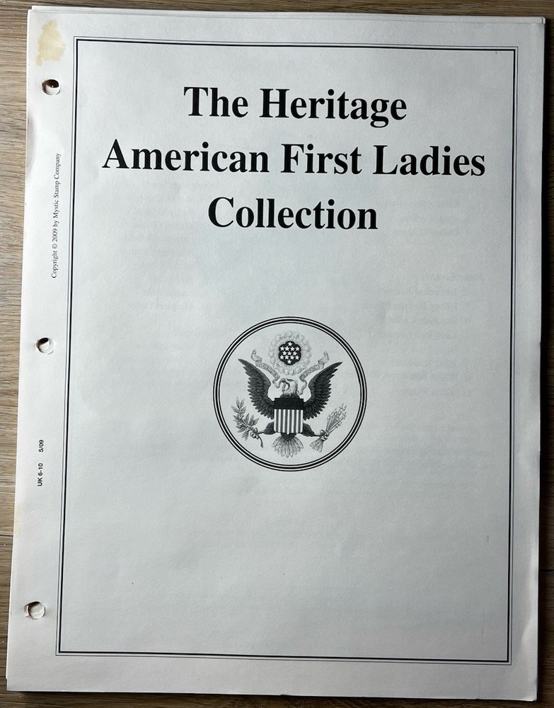 Heritage Collection American First Ladies Collection Album Inserts + 70 Stamps
