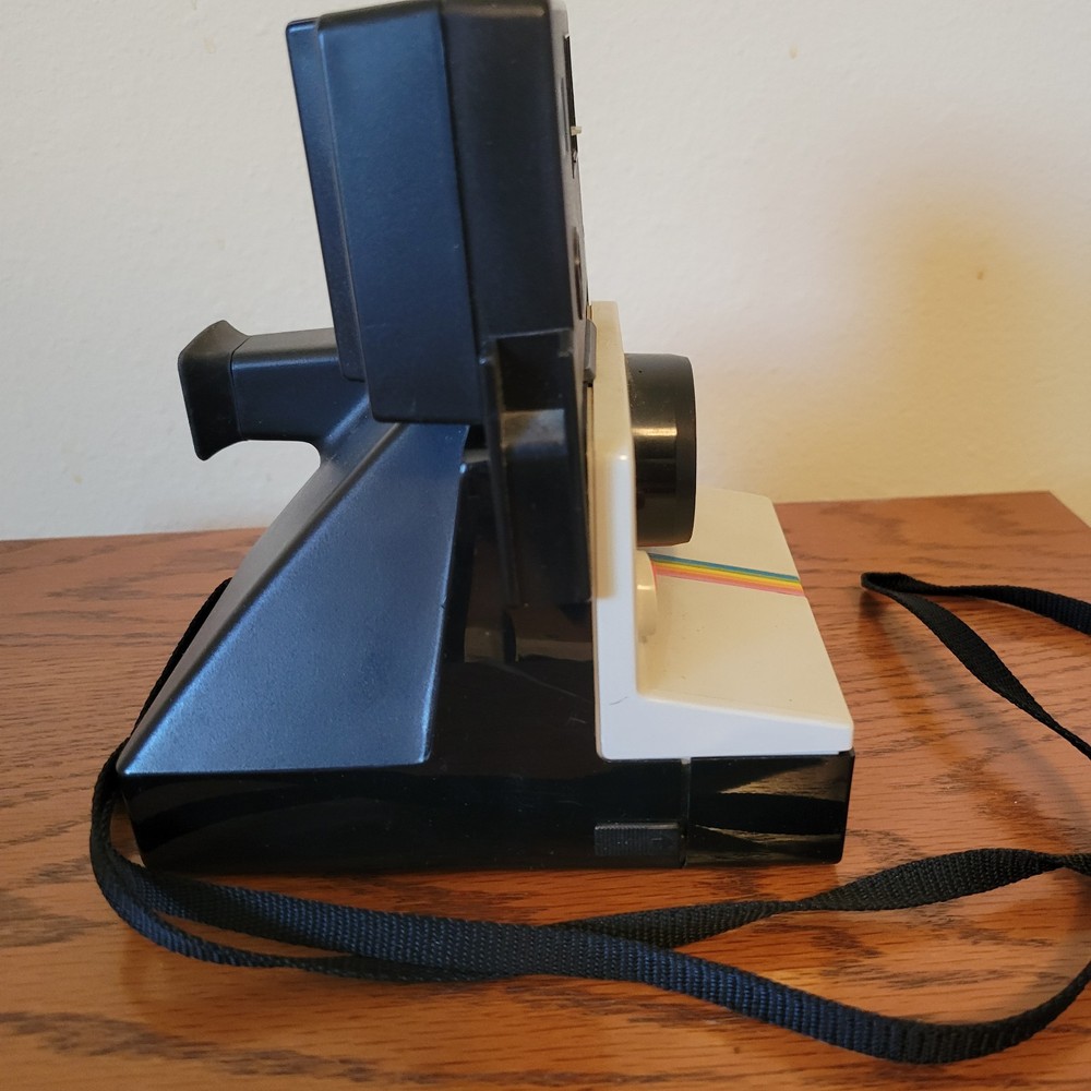 Vintage Polaroid One Step Land Camera With Flash Untested Rainbow Stripe