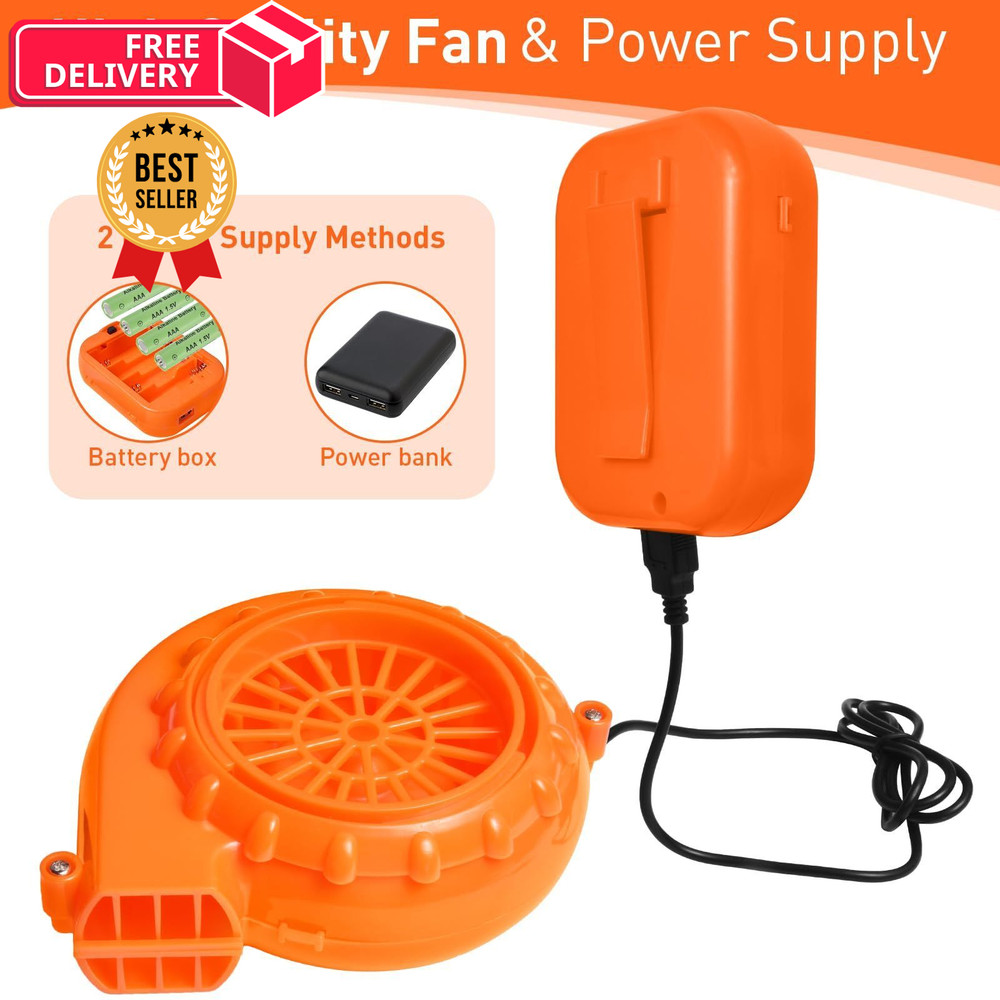 Uderwarb Inflatable Costume Fan Replacement, Mini Blower Medium, Orange