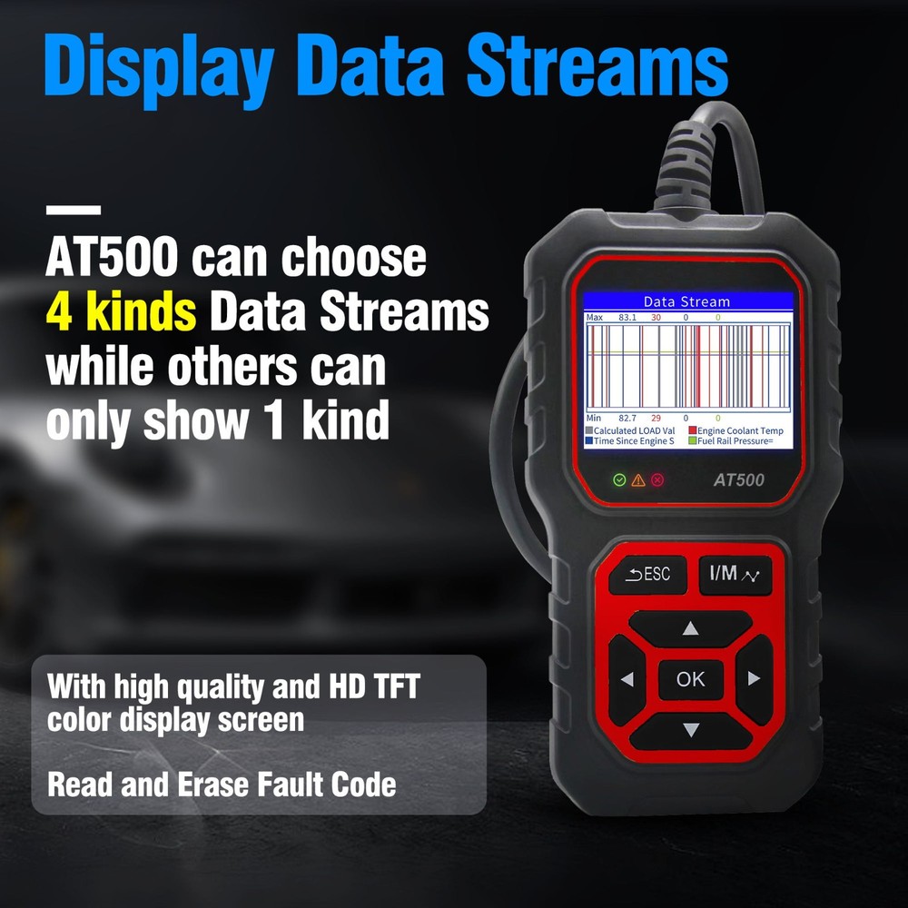 iKiKin AT500 OBDII Scanner Car OBD2 EOBD CAN Protocol Code Reader Diagnostc Tool