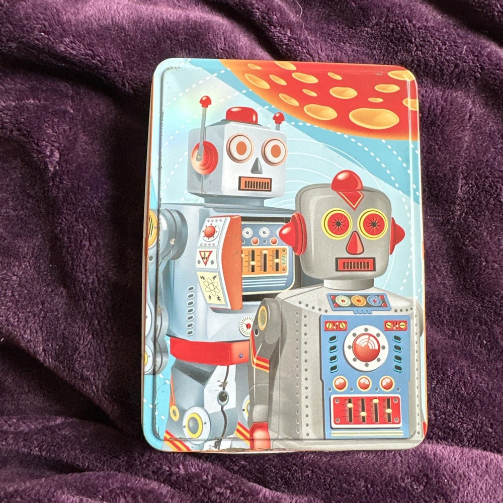 Robot Comic Tin Amd Playing Cards Coelacanth Missing Cards