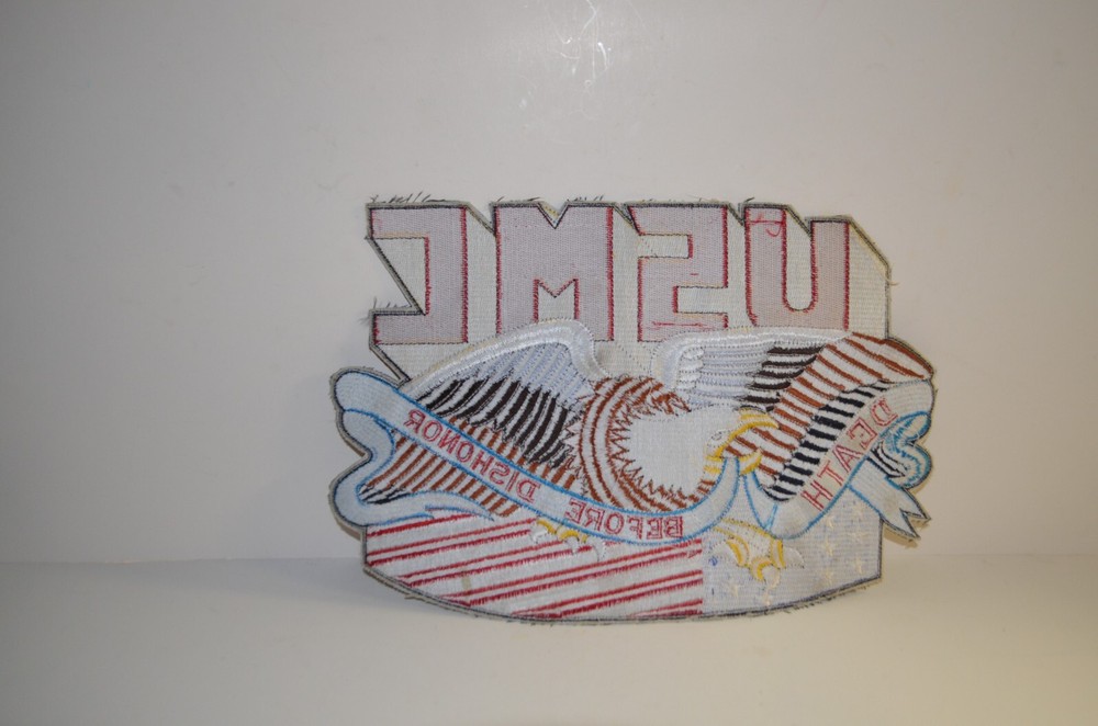 MARINES CORPS EAGLE DEATH BEFORE DISHONOR PATCH - 8x12