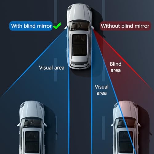 Blind Spot Mirrors, Side Rear View Mirror Rain Visor Guard, Split type - C