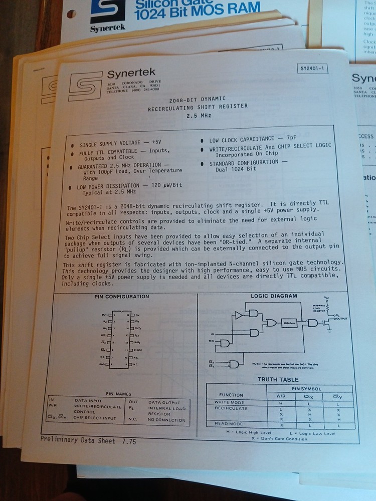 Vintage Synertek Brochures Data Sheets Folder Lot