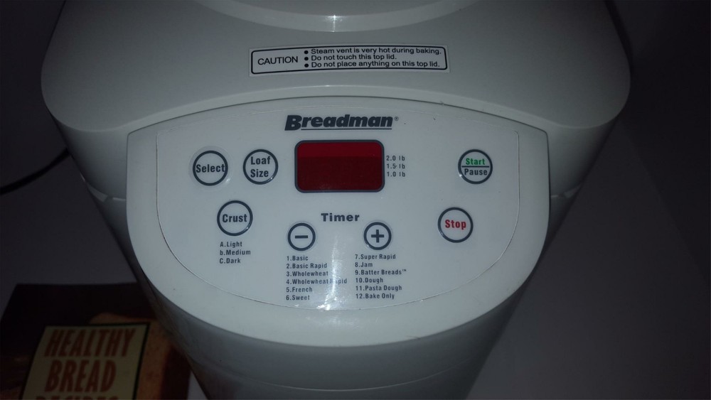 Breadman TR555Q Bread Maker 120V Tabletop Household Bread Maker White