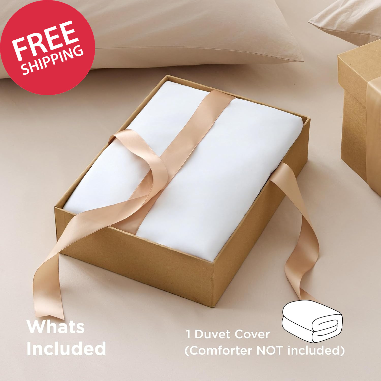 Duvet Cover Queen Size - Only Includes 1 Duvet Cover (90"X90"), Hotel Luxury Sof