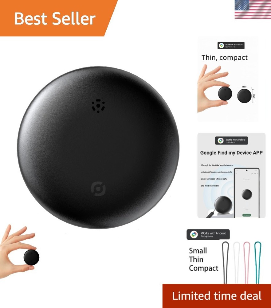 Smart Tracking Tag for Android Devices - Lightweight Pet and Item Tracker, Black
