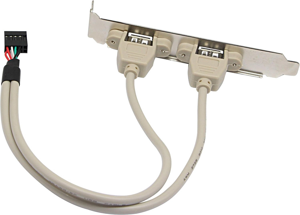 （2-Pack Computer Cables & Connectors New 2 Port USB 2.0 Motherboard Rear Panel E