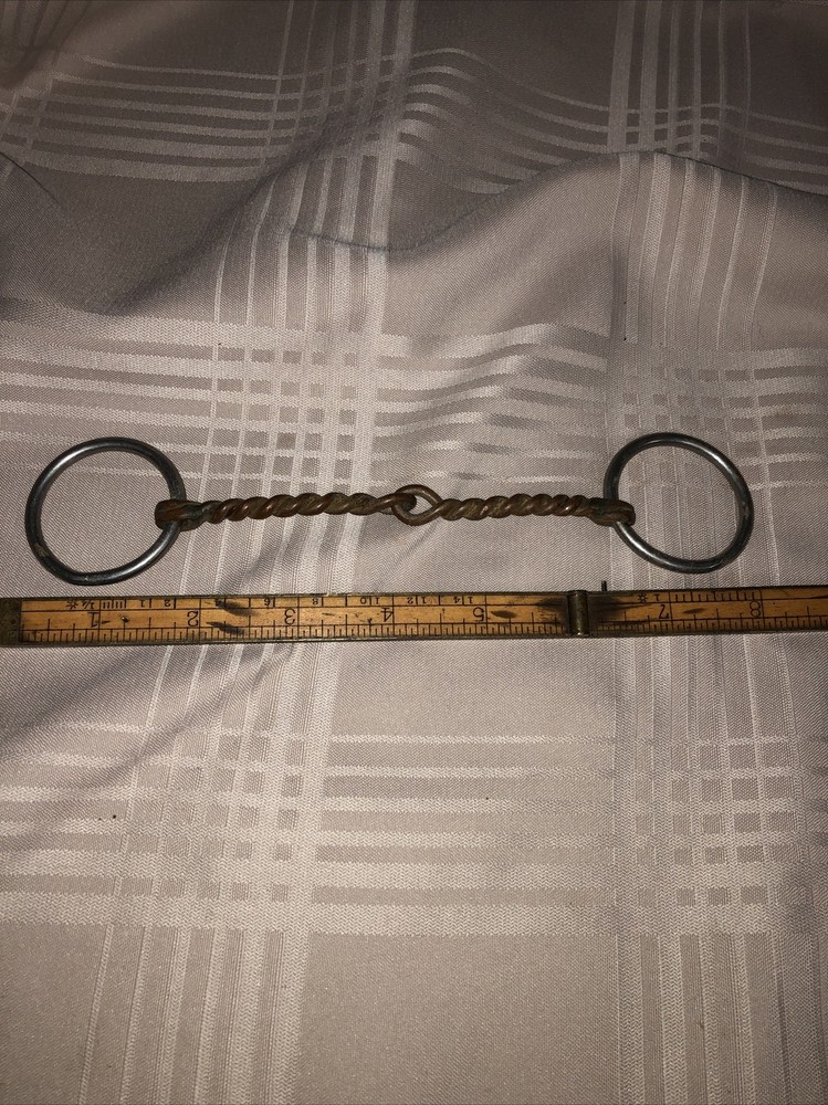 5.25” Snaffle Twisted Copper Metal Loose Ring 2”