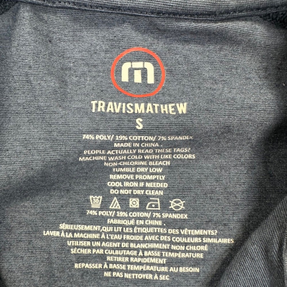 Travis Mathew Cloud 1/4 Zip Pullover Mens S Navy Golf Outdoors Pockets Stretch