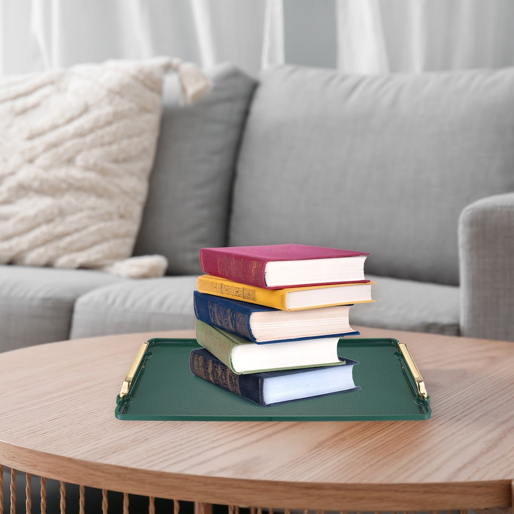 12.2" x 7.9" Modern Rectangular Decorative Tray Jewelry Platter, Red