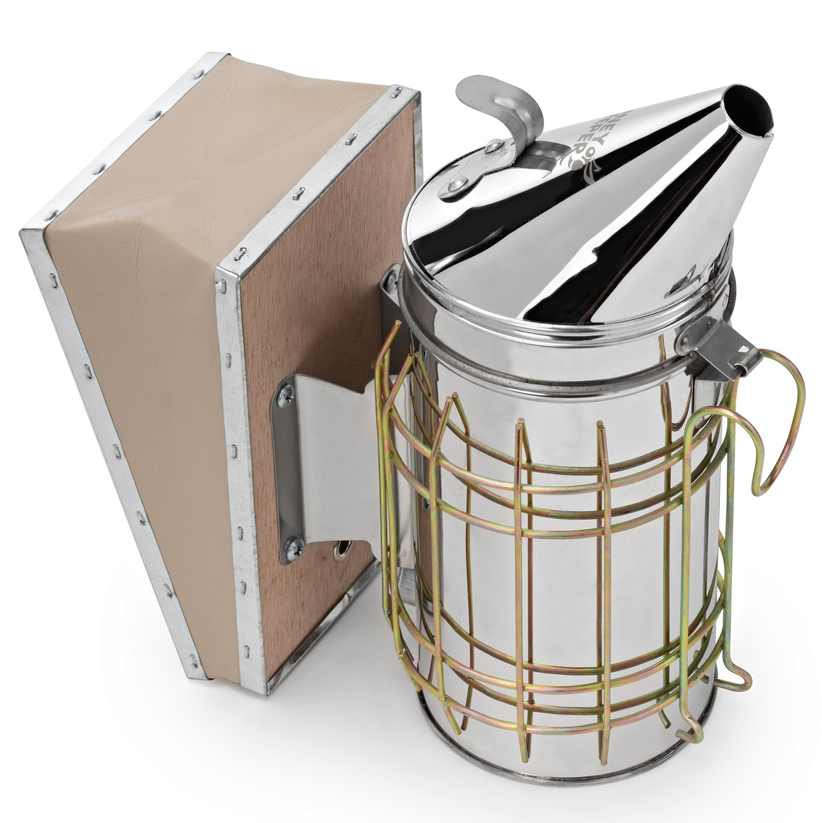 Bee Hive Smoker Stainless Steel with Heat Shield Calming Beekeeping Equipment