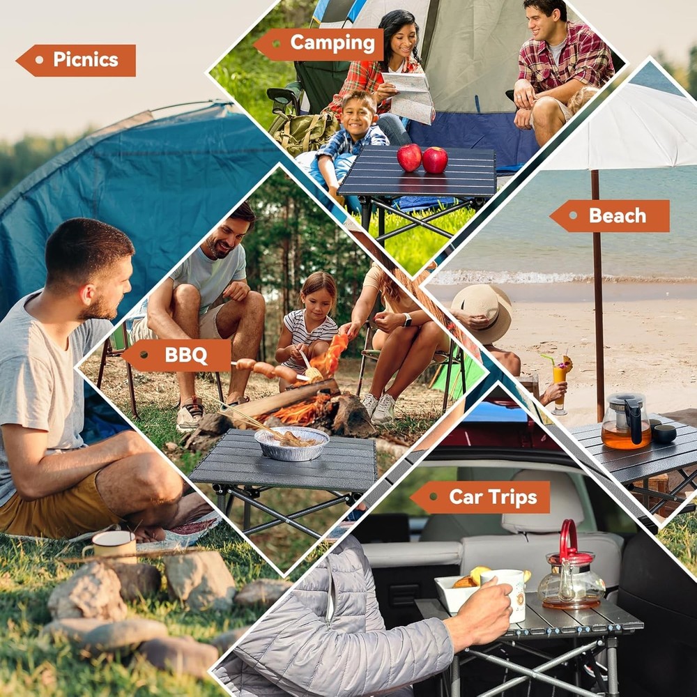 Folding Camping Table,Portable Table 1-2 Persons -Collapsible Table Lightweight