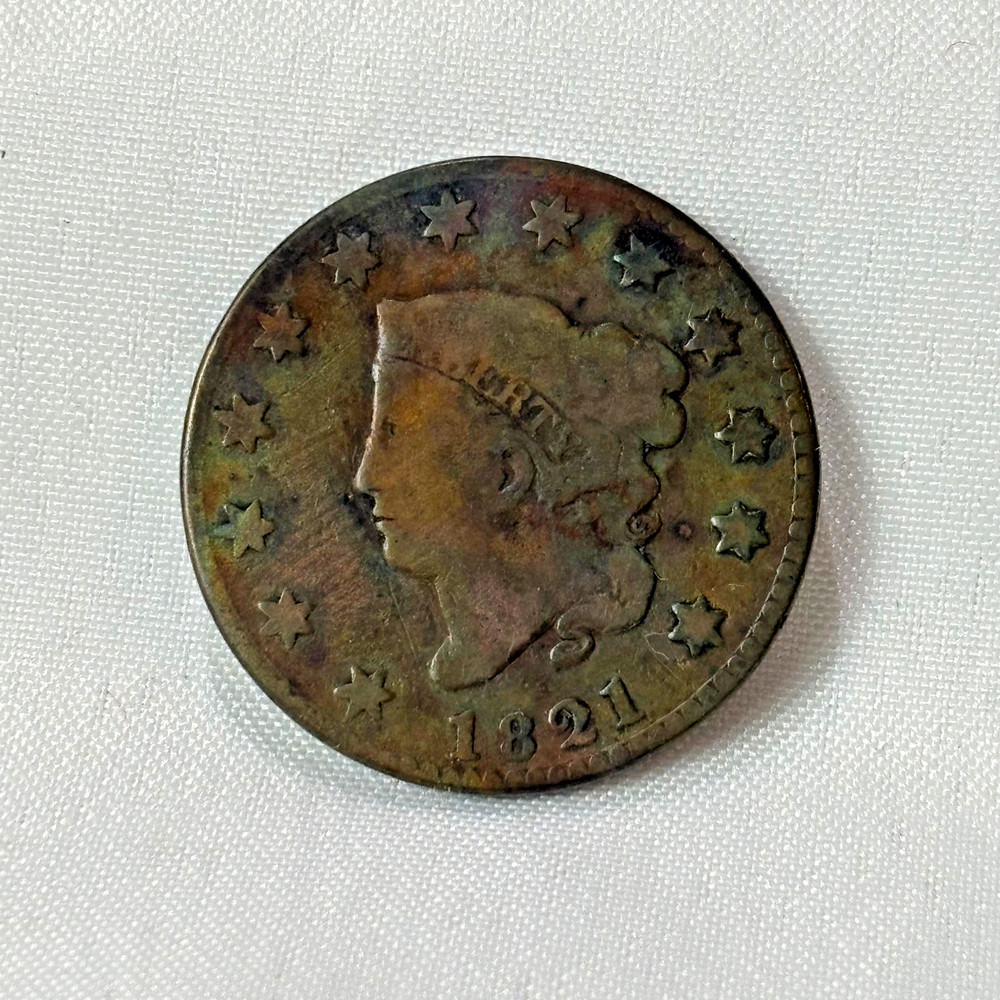 1821 Large Cent Coronet Head