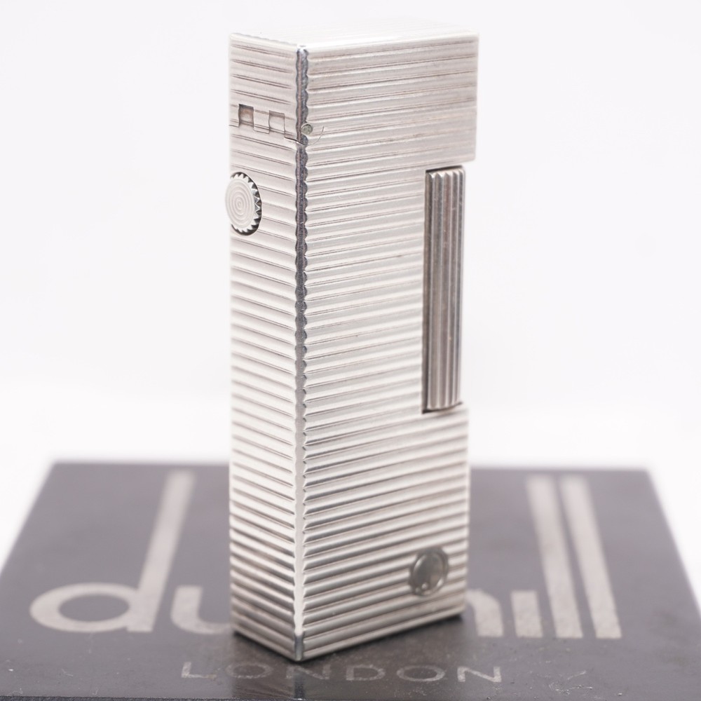 Dunhill Lighter Silver Horizontal stripe