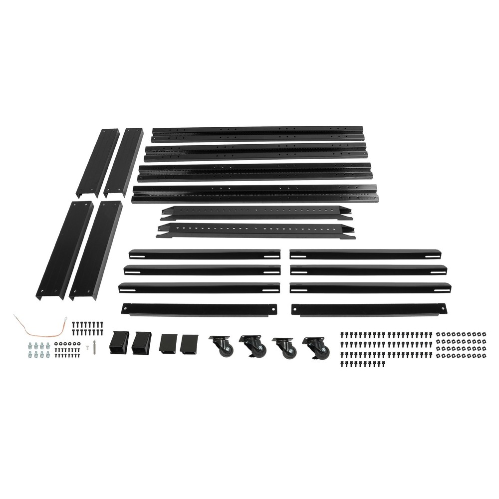 27U Open Frame Server Rack Network Enclosure w/Casters 4 Post 22" Adjustable