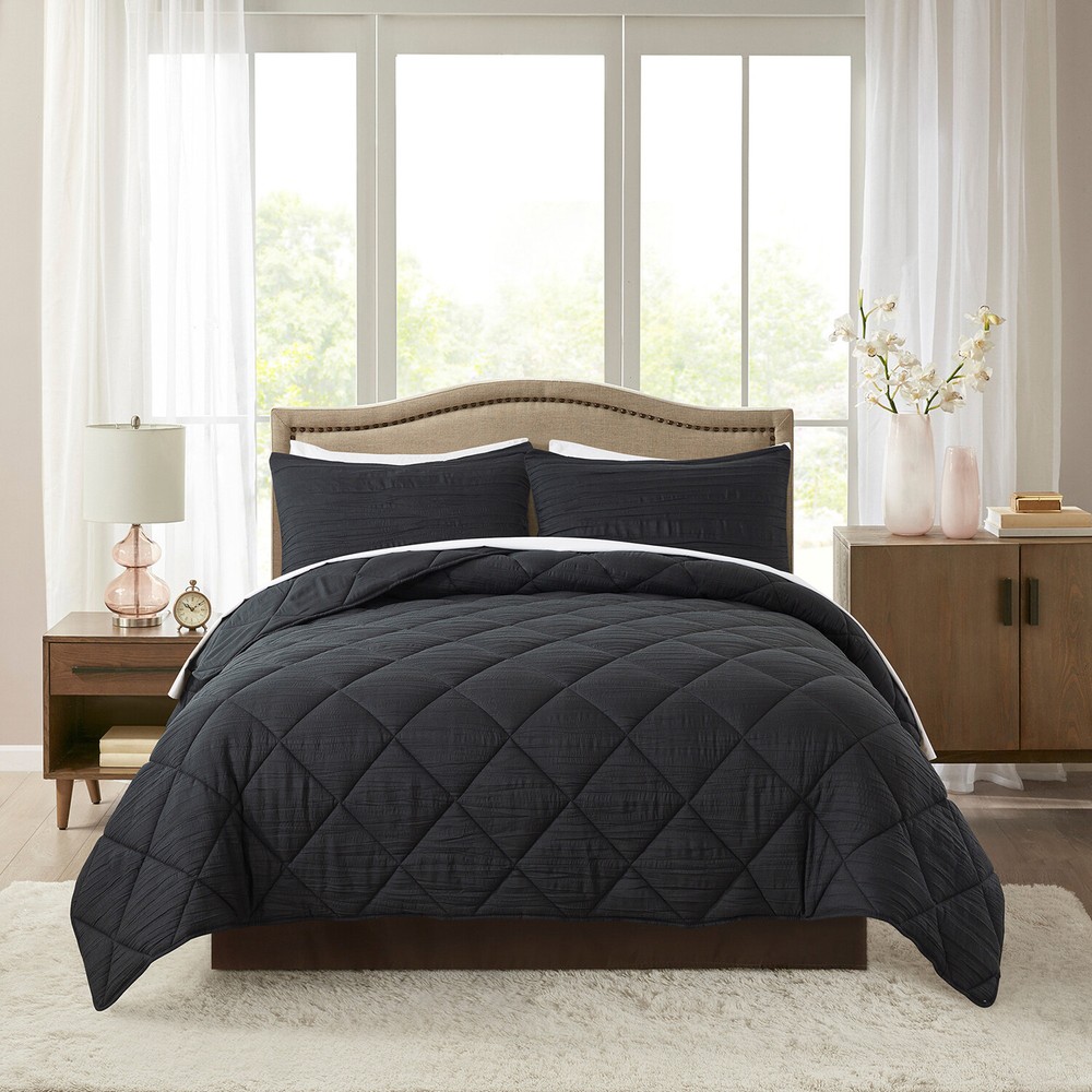 Lightweight Solid Comforter Set with 2 Pillow Shams
