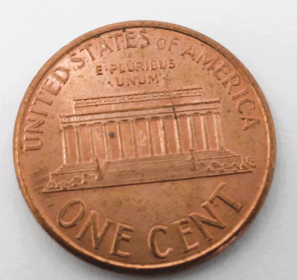 1994 P Lincoln Cent Long Die Crack Reverse Error