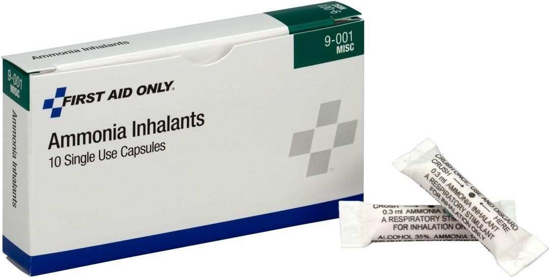 First Aid Only Ammonia Inhalant Ampules (Box of 10)