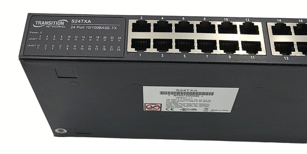 Transition Networks Ethernet Switch 24 Port S24TXA