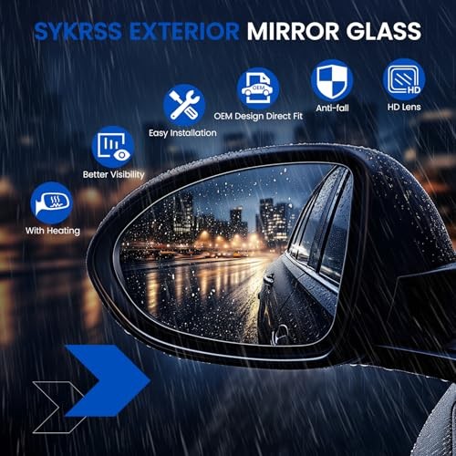 Driver Left Side Mirror Glass 12477843 Compatible Driver Side Mirror (Left)