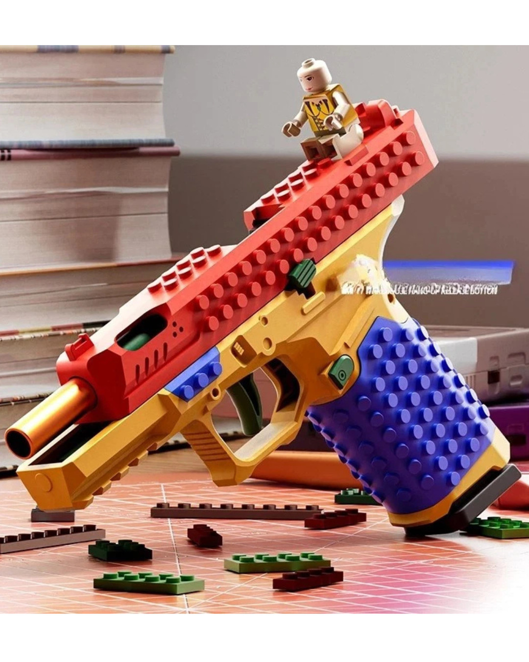 Working Building Bricks Blocks Gun Set Shooting Toy blaster firearm (not lego)